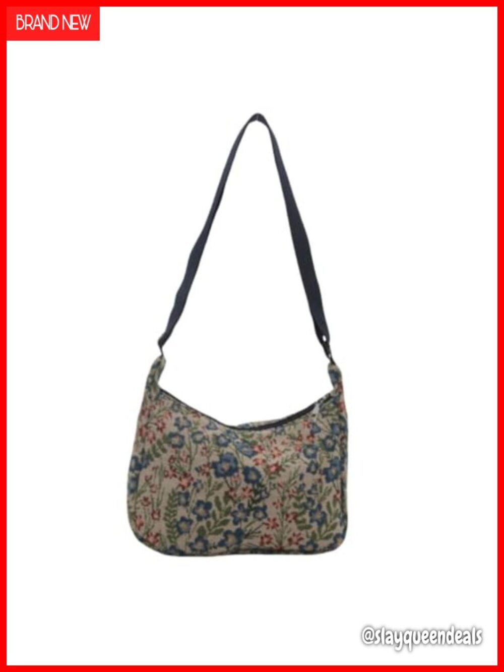 Vintage Crossbody Bag Casual Printed Messenger Handbag for Women